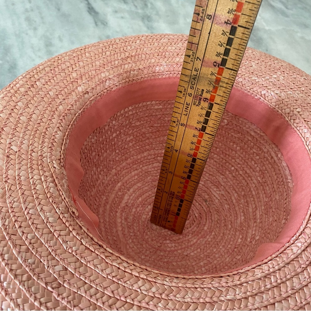 Peach Straw Hat Sun Hat Summer Hat Beach Hat - Picture 5 of 10